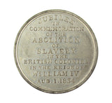 1834 Abolition Of Slavery 32mm White Metal Medal - By Halliday