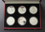 1988 Birds Of The Caribbean 6 x Silver Proof $100 Dollar Coin Set