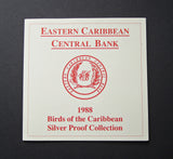 1988 Birds Of The Caribbean 6 x Silver Proof $100 Dollar Coin Set