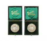 c.1900 Scarborough Fishery & Marine Exhibition 38mm Silver Medal Pair