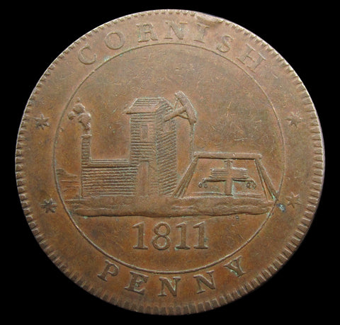 1811 Cornwall For Accommodation Cornish Penny Token - VF