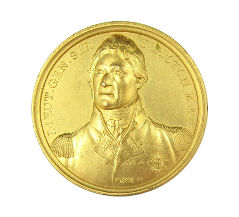 1812 Capture Of Badajoz 41mm Gilt Bronze Medal - By Mills