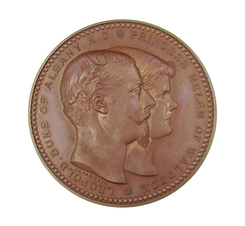 1882 Duke Of Albany Marriage 64mm Medal - By Wyon