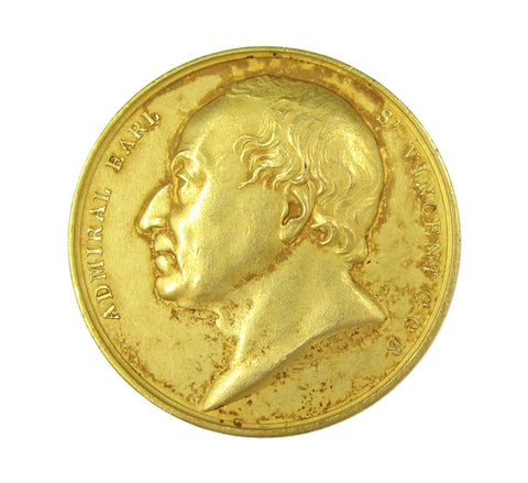 1797 Battle Of Cape St Vincent 41mm Gilt Bronze Medal - By Mills