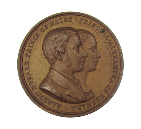 1863 Marriage Of Prince Of Wales 38mm Medal - By Moore