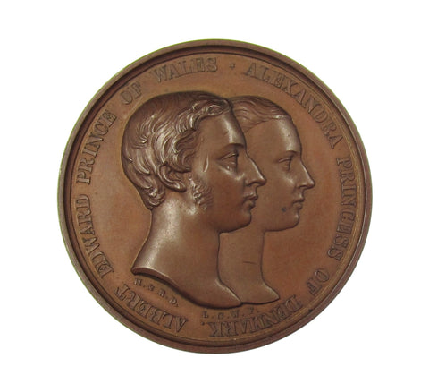 1863 Marriage Of Prince Of Wales 32mm Medal - By Wyon