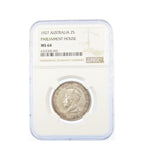 Australia 1927 Parliament House Florin - NGC MS64