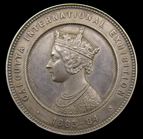 India 1883-84 Calcutta International Exhibition 51mm Silver Medal