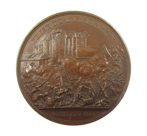 France 1844 Storming Of The Bastille 42mm Medal - By Rogat