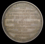 1835 Myles Coverdale First English Bible 44mm Silver Medal - By Davis