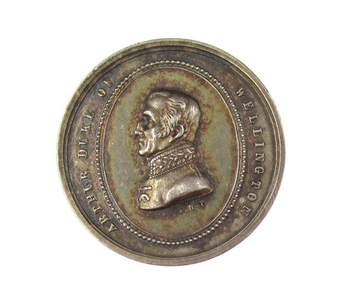 1852 Death Of The Duke Of Wellington 23mm Silver Medal - By Pinches