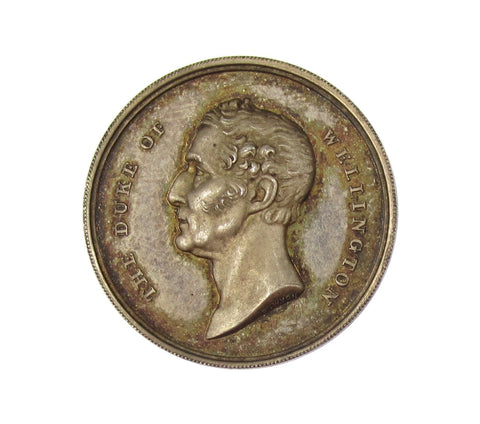 1852 Death Of The Duke Of Wellington 18mm Silver Medal - By Wyon