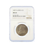 South Africa 1897 2 Shillings - NGC MS64