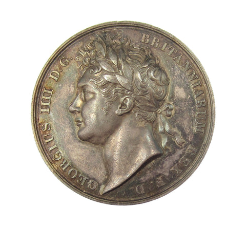 1821 Coronation Of George IV 35mm Silver Medal - By Pistrucci