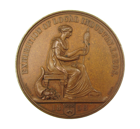 1858 Leeds Exhibition Of Local Industry 45mm Medal - By Moore
