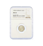 Norway 1900 25 Ore - NGC MS65