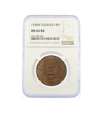 Guernsey 1938 H 8 Doubles - NGC MS63RB