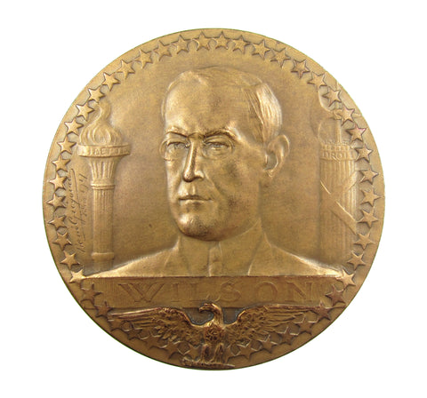 France 1917 USA Entry Into WWI Wilson 68mm Medal