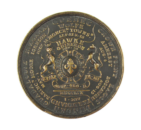 1759 British Victories Of 1758 & 1759 43mm Brass Medal