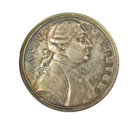 1773 David Garrick The English Actor 32mm Silver Medal - By Kirk