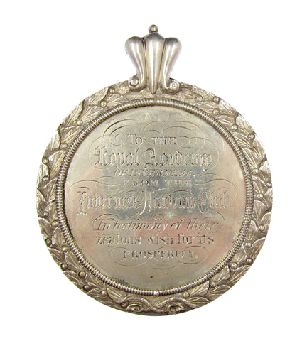 Scotland 1870 Royal Academy of Inverness 63mm Silver Award Medal