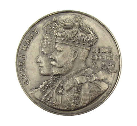 1911 George V Coronation 52mm Silvered Medal - By Darby