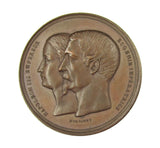 France 1855 Visit Of Victoria & Albert To France 53mm Medal - By Montagny