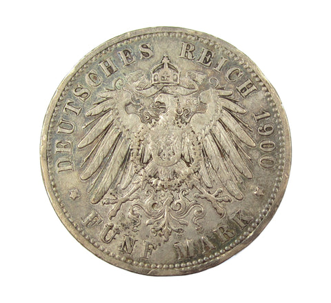 Germany 1900 Wilhelm II Berlin 5 Funf Mark - NVF