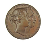 France 1855 Visit Of Victoria & Albert To France 53mm Medal - By Montagny