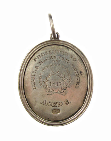1817 Logiers System Of Musical Education Silver Award Medal