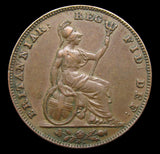 Victoria 1844 Farthing - VF+