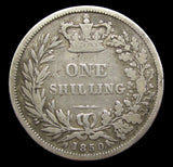 Victoria 1850 Shilling - VG