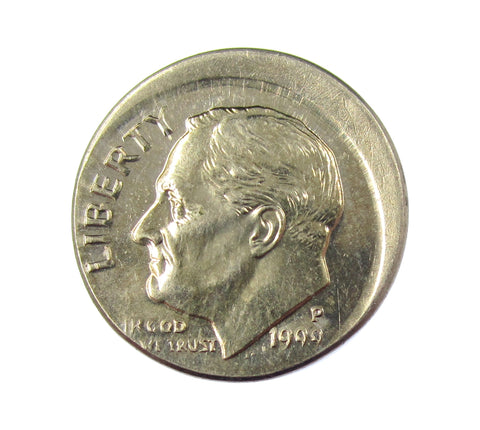 USA 1999 P Roosevelt Dime - Struck Off Centre