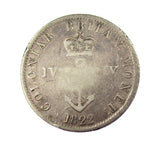 British West Indies 1822 Quarter Dollar - Fine