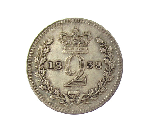 Victoria 1838 Maundy Twopence - NEF