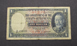 Straits Settlements 1935 George V $1 One Dollar Banknote