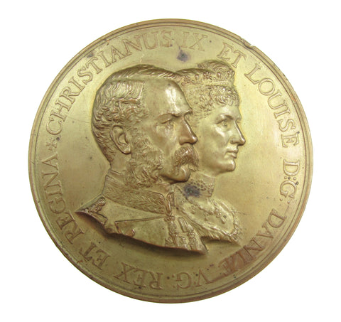 1893 Christian IX & Louise Visit To London 75mm Medal - By Bowcher
