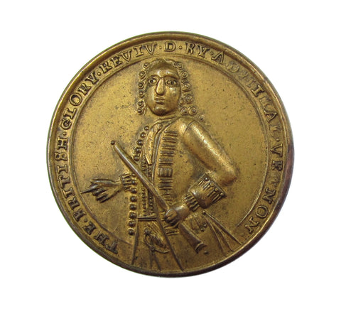 1739 Admiral Vernon Portobello 27mm Medal - NGC MS63
