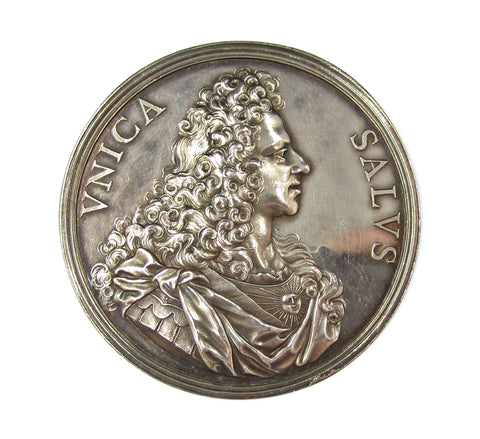 1721 Prince James III The Only Safeguard 50mm Silver Medal - By Hamerani