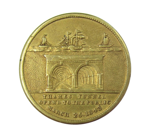 1843 William Warrington Medallist 22mm Brass Token