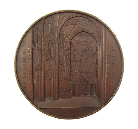 Spain 1867 Burgos Cathedral 59mm Medal - By Wiener