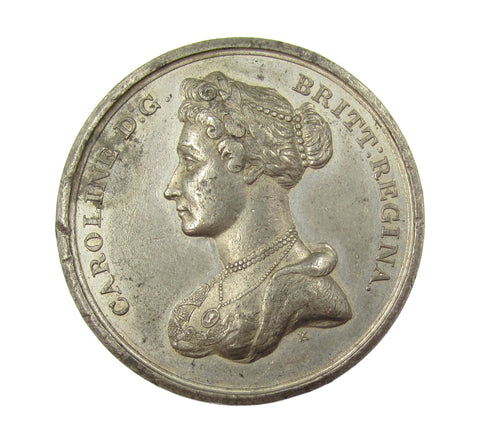 1820 Return Of Queen Caroline To England 40mm Medal - By Kempson