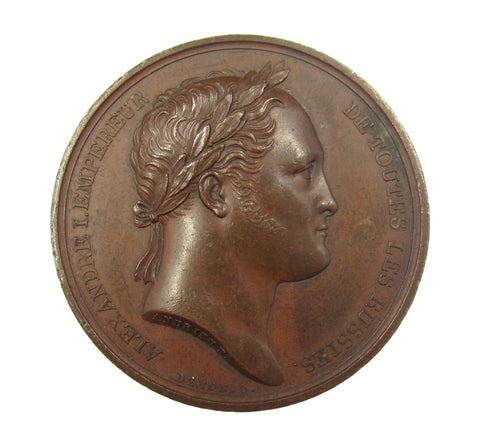 France 1814 Visit Of Alexander I Of Russia 41mm Medal - By Andrieu