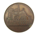 France 1855 Notre Dame Cathedral 59mm Medal - By Wiener