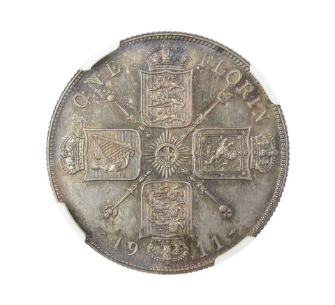 George V 1911 Proof Florin - NGC PF65