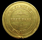 East Indian Railway Company c.1887 Gold Free Pass Medal