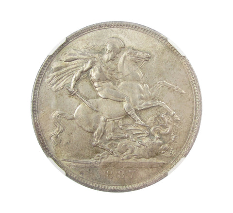 Victoria 1887 Crown - NGC MS63