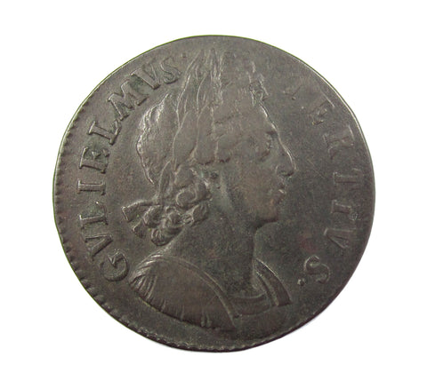 William III 1699 Halfpenny - Good Fine