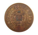 France 1855 Napoleon III Universal Exposition 60mm Medal - Cased