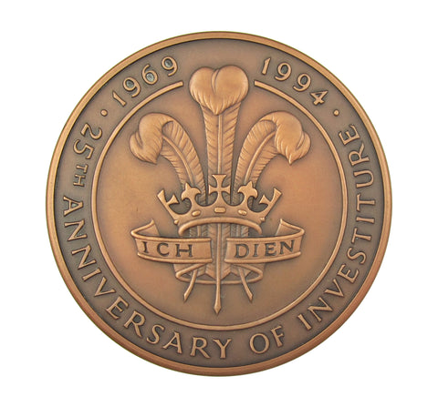 1994 RM Charles Investiture 25th Anniversary 63mm Bronze Medal